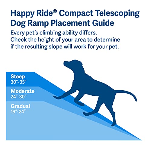Telescoping Pet Ramp for Dogs and Cats, Portable Aluminum, 47-87 in N4903