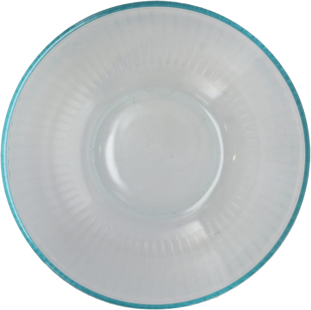 4.5qt Glass Mixing Bowl with Blue Lid K419