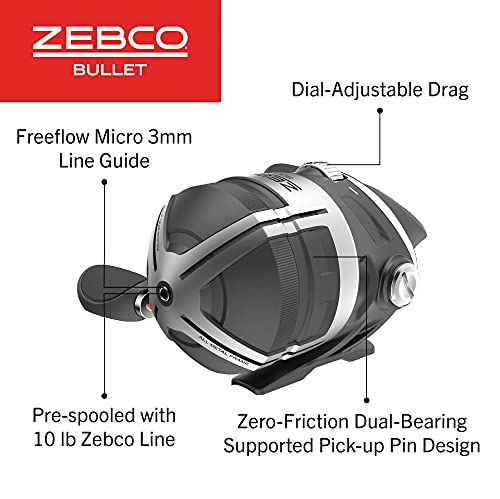 Spincast Fishing Reel, Size 30, Fast Retrieve, Pre-Spooled with 10-Pound Line M780749