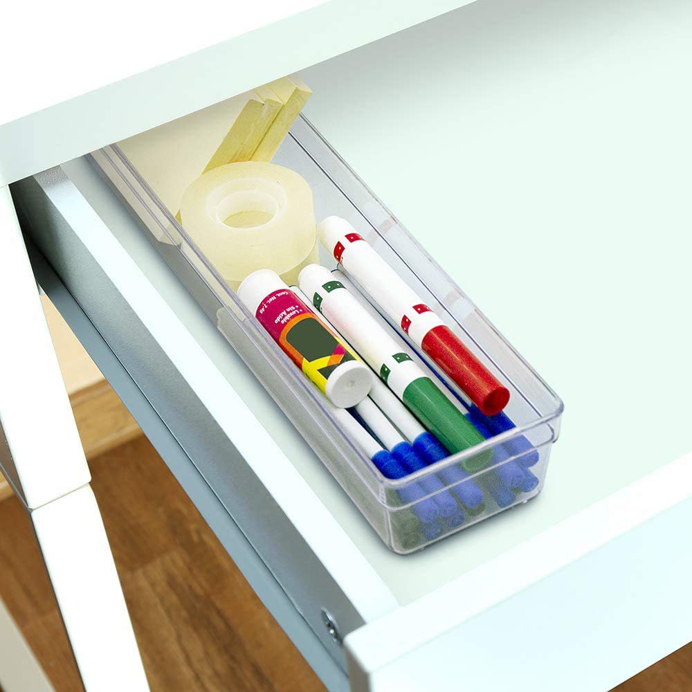 Plastic Drawer Organizer Tray, Non Slip, Clear K68586