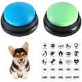 Voice Recording Button, Dog Buttons for Communication Pet Training Buzzer, 30 Second Record & Playback, Funny Gift for Study Office Home, Talking Buttons for Dogs (Green,Orange)