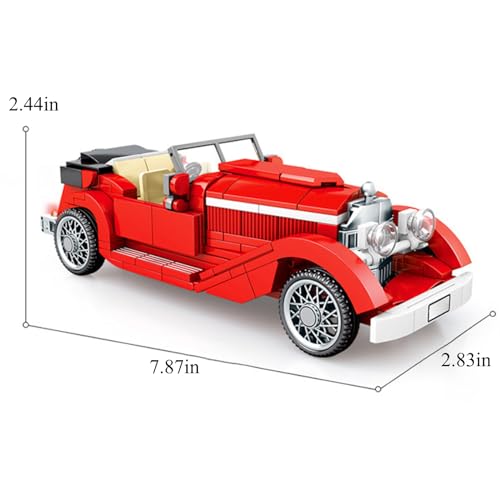 Antique Model Car Building Blocks Set, Vintage Truck Bricks, Gift for Kids 6+ D984364