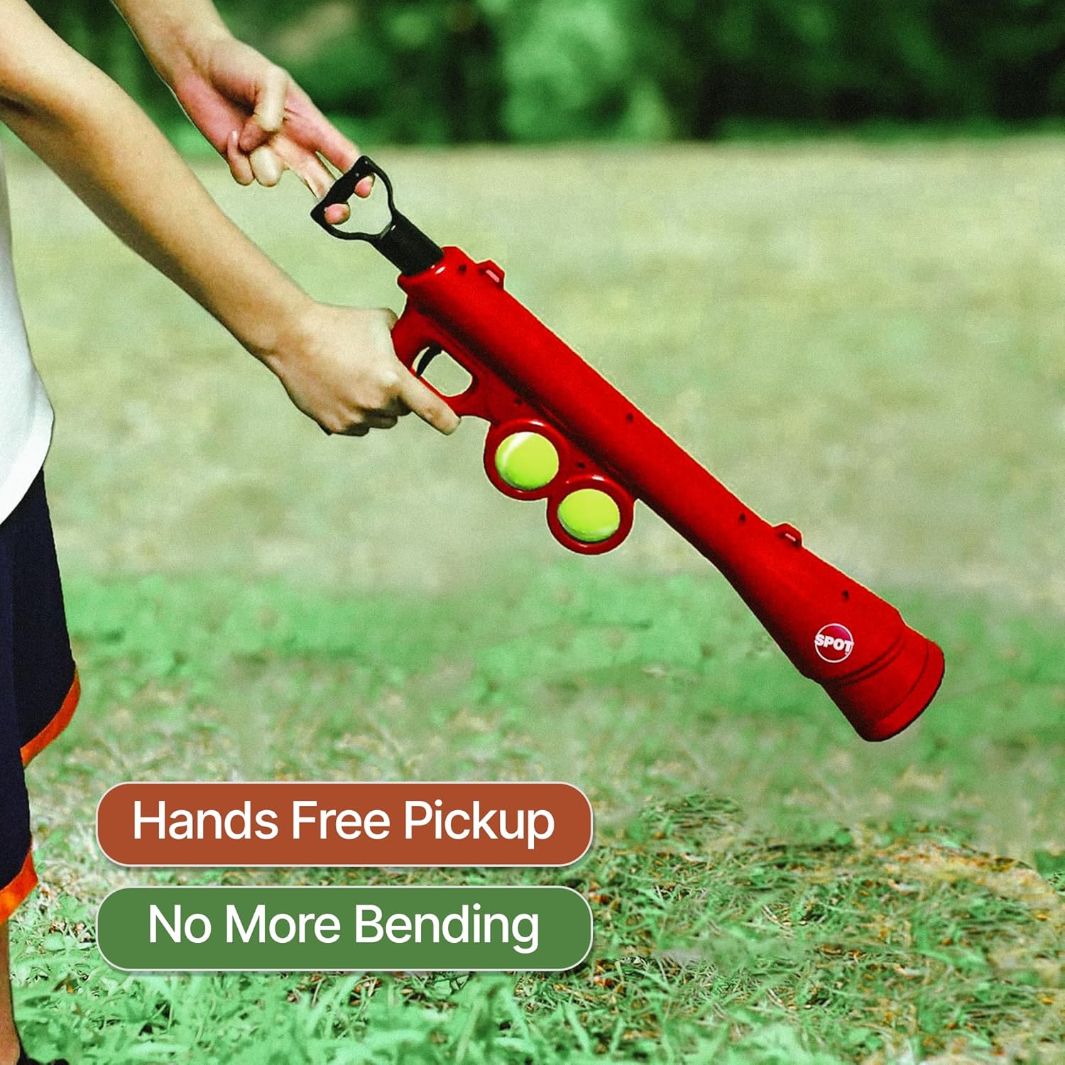 Tennis Ball Launcher for Dogs with 2 Balls and Shoulder Strap H4904