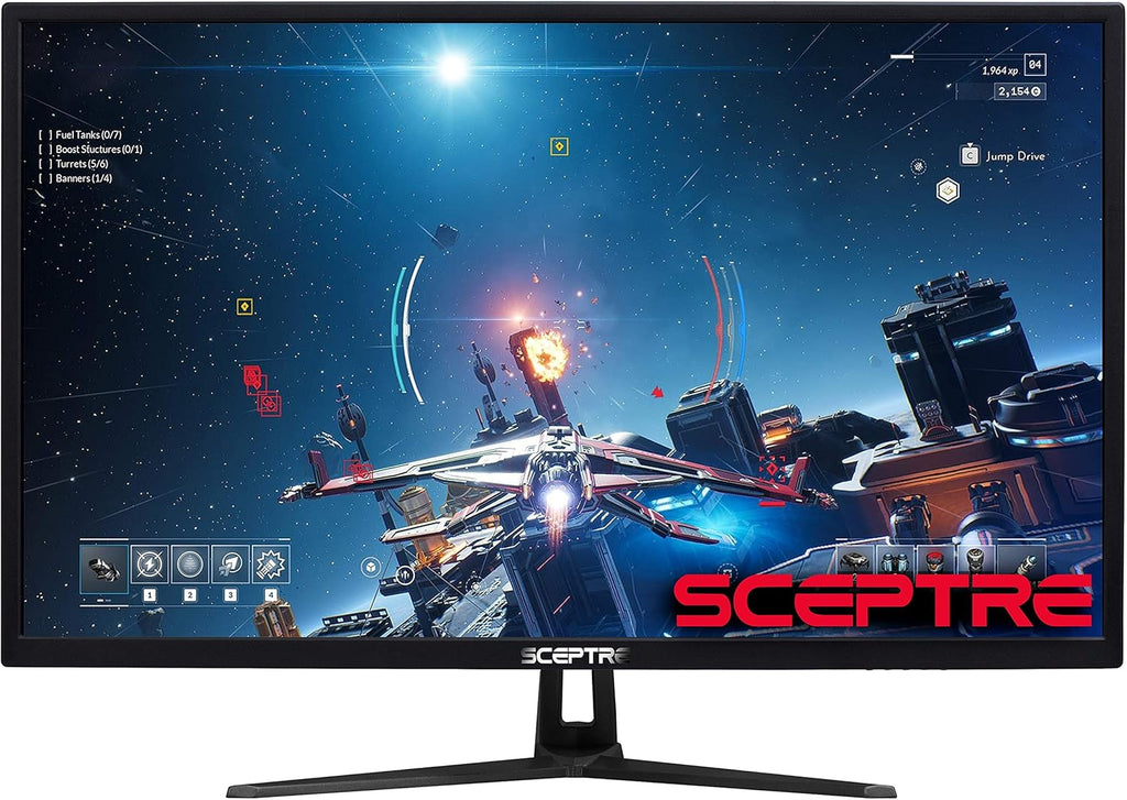 Sceptre 32" QHD 1440P 2560x1440 LED Monitor HDMI DisplayPort Up to 85Hz Build-in Speakers Blue Light Shift, Machine Black 2020 (E325W-2560AD)