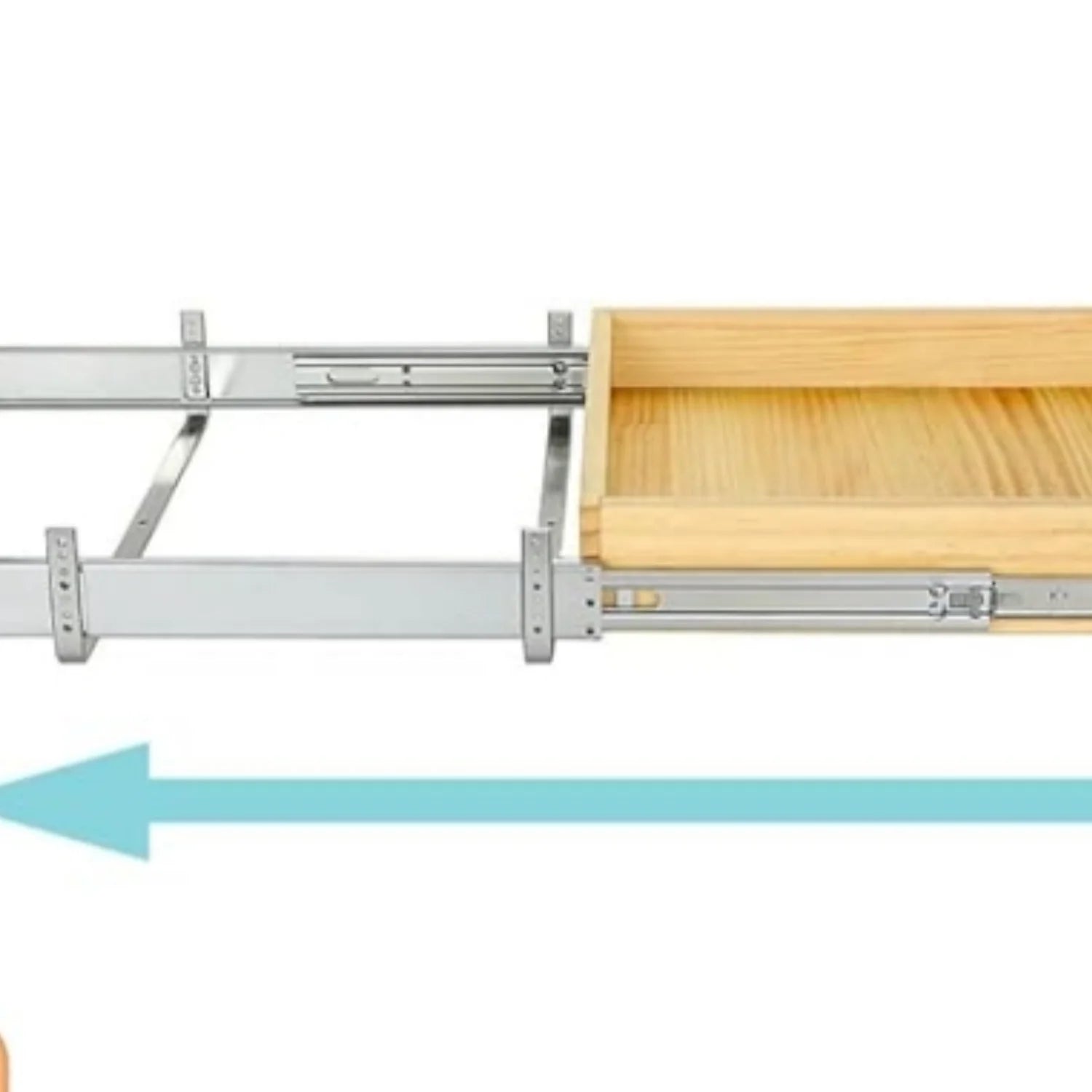 Pull Out Cabinet Organizer 20W x 21D, Wood Drawer Shelf N826