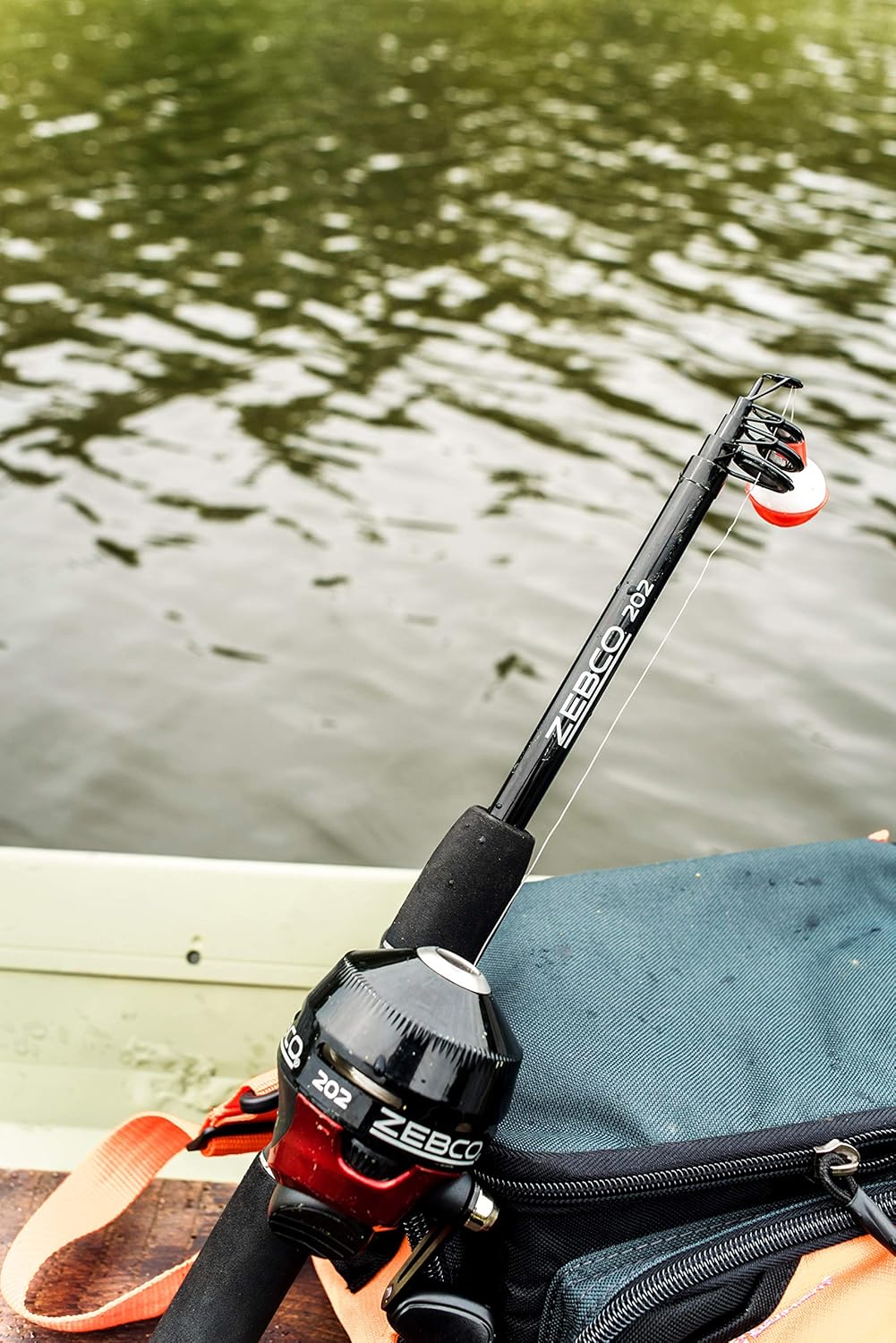 Spincast Reel and Telescopic Fishing Rod Combo, 17-Inch to 5-Foot 6-Inch Pole, Size 30 Reel, Right-Hand Retrieve, Pre-Spooled with 10-Pound Line, Black/Red I4538