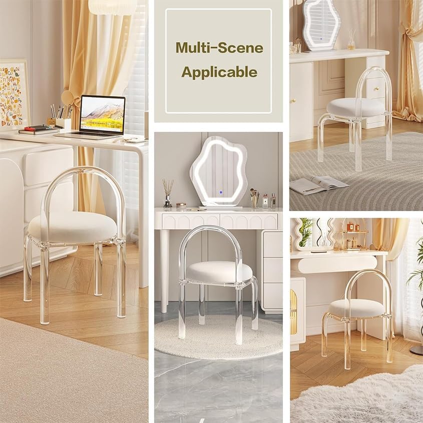 Acrylic Transparent Dining Chair, Grey J687