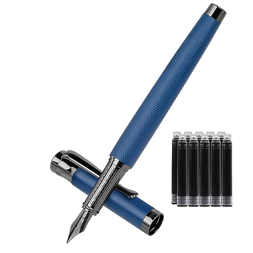 Luxury Fountain Pen Set,Ink Pen for Smooth Writing,Medium Nib,Includes 10 Ink Cartridges&Ink Converter,Best Pen Gift Case for Men & Women,fancy,calligraphy,Executive,Office pen-Green