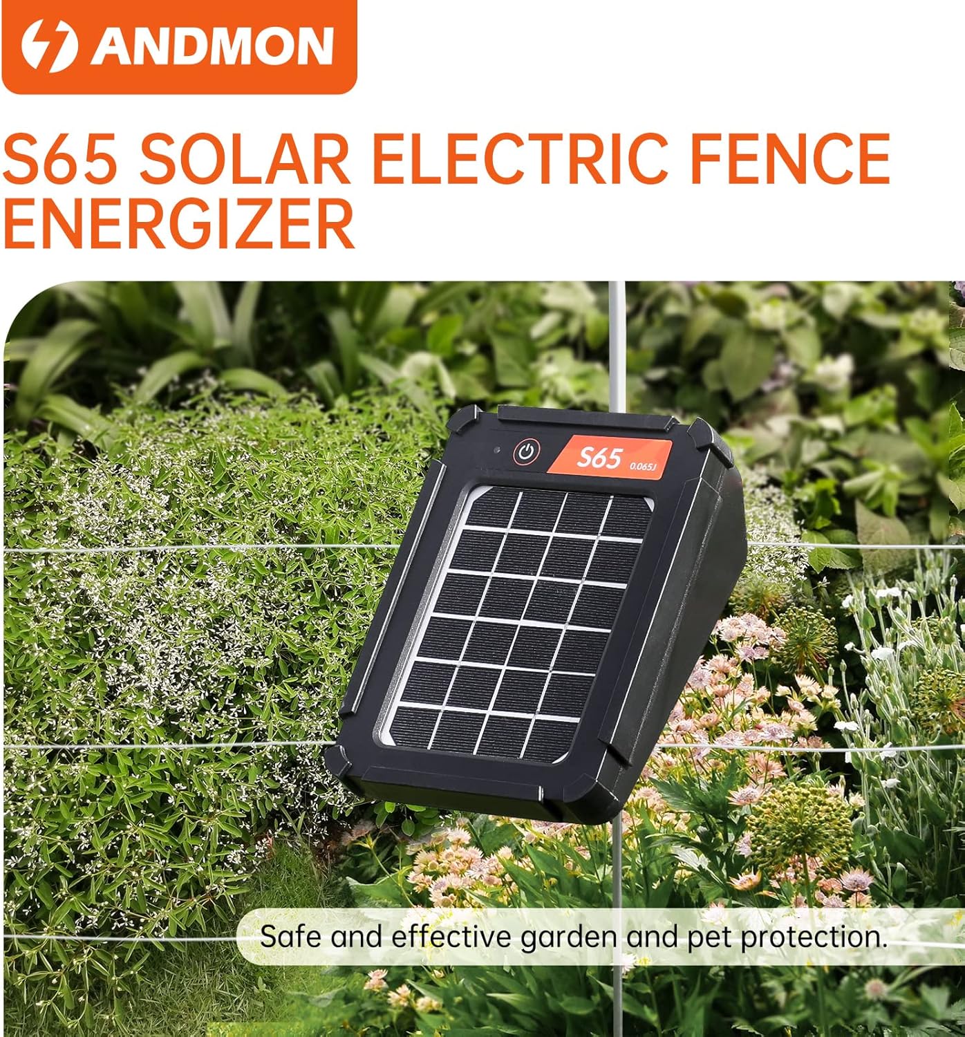 Solar Electric Fence Charger for Bears, Raccoons, Skunks H564