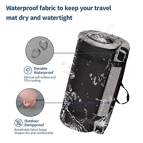 Memory Foam Camping Mattress Pad with Removable Waterproof Cover R688036