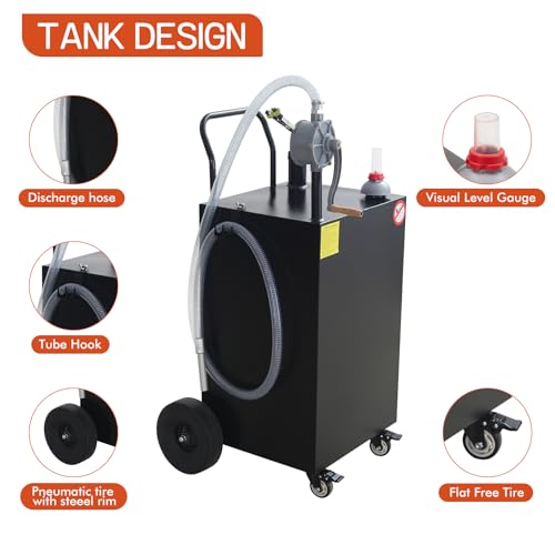 45 Gallon Portable Fuel Storage Tank for Gas, Diesel, Kerosene B130153