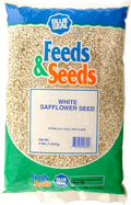 Blue Seal White Safflower Wild Bird Seed | High in Fats and Protein | Attracts Variety of Birds | 4 Pound Bag