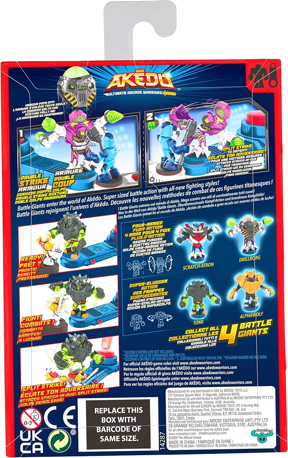 Arcade Warriors Giants Mini Battling Action Figures Q602