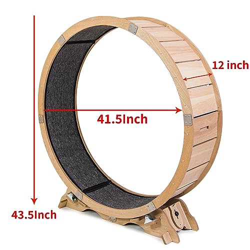 Cat Exercise Wheel for Indoor Cats, Maple Wood Running Wheel Y737265