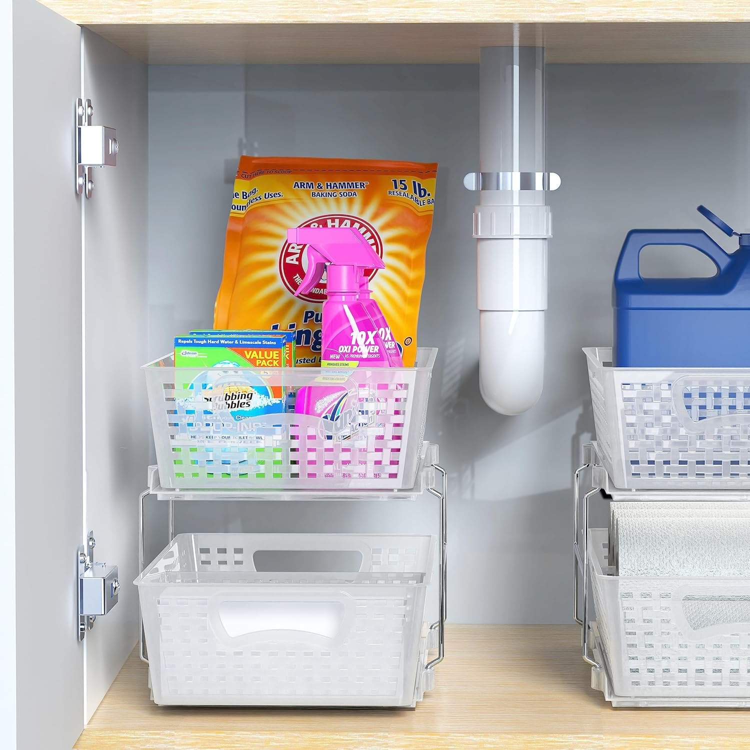 Bathroom Organizer Tray with Pull-Out Sliding Drawer P536731
