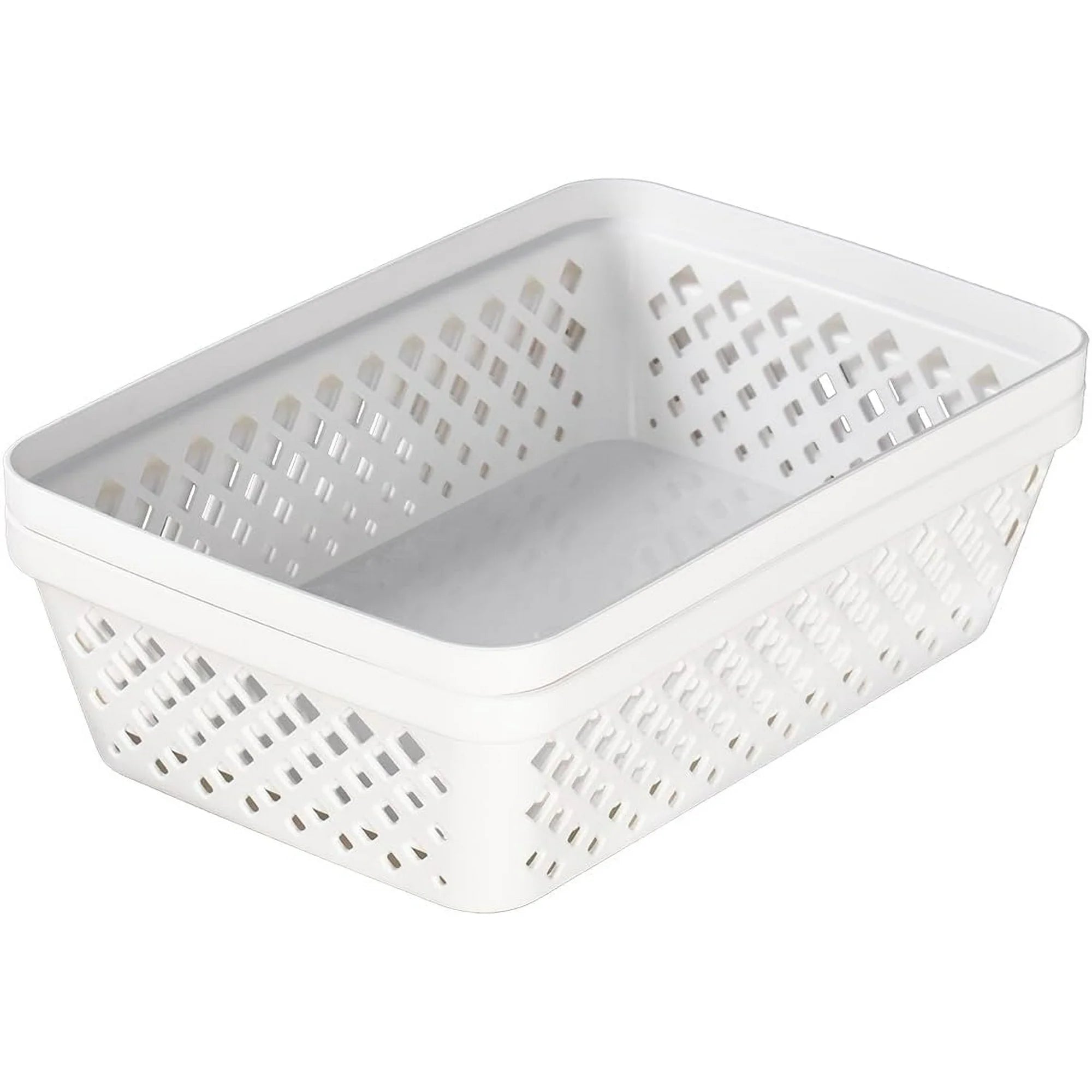 Storage Basket Set - 6 Pack Medium Organizers, White J44205