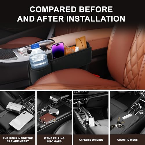 Car Leather Cup Holder Gap Bag Seat Storage Box Organizer H458507