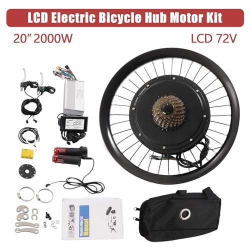 72V 2000W Rear Wheel Motor Electric Bike Conversion Kit with LCD Display C2388