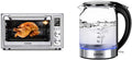 COSORI 12-in-1 Air Fryer Toaster Oven Convection Roaster with Rotisserie & Dehydrator, 30L, Silver & Electric Kettle Glass Boiler Hot Water & Tea Heater with LED Indicator Light, 1.7L, Black