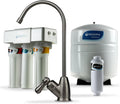 Aquasana Reverse Osmosis Under Sink Water Filter System - Filters 95% Of Fluoride - Kitchen Counter Faucet Filtration - Brushed Nickel - AQ-RO-3.55