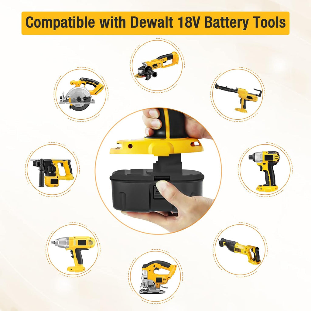 4.0Ah 18V Replacement Battery for Dewalt 18V Cordless Power Tools 2Packs L8237