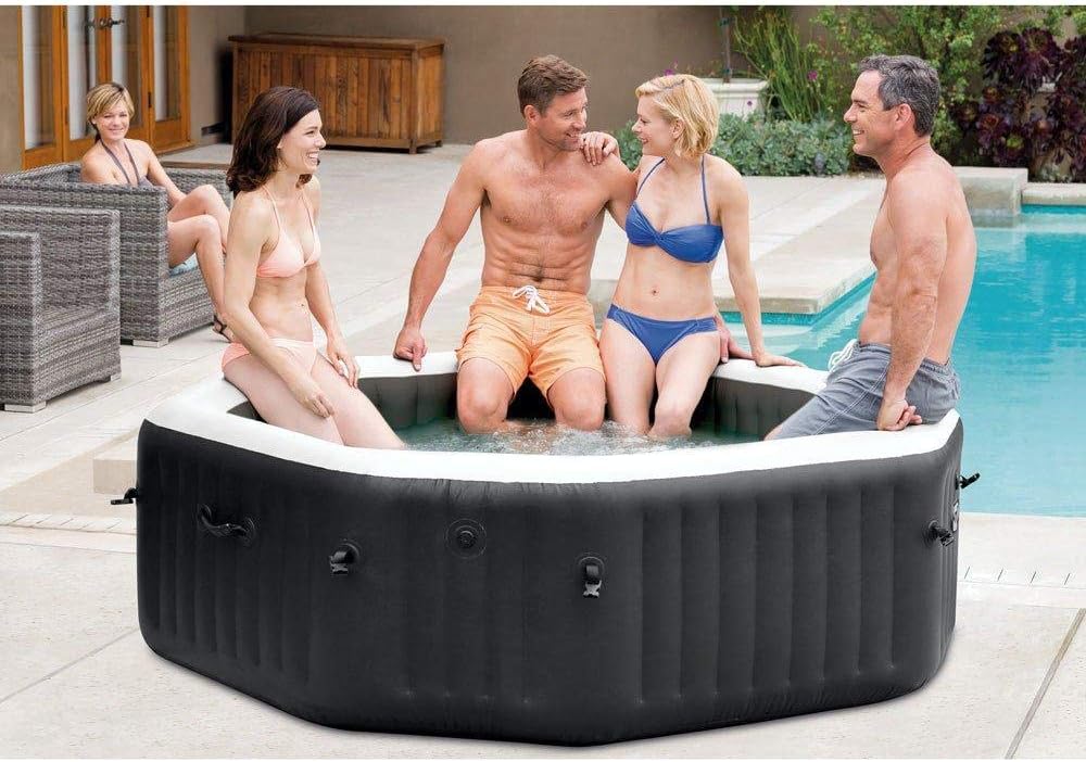 Inflatable Hot Tub with Jet and Bubble, 4-Person Z743