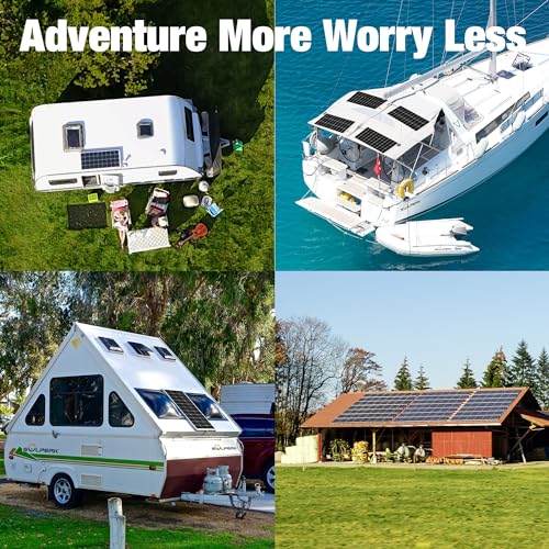 Solar Panel 100 Watt 12 Volt Kit with Monocrystalline PV Module for Boat Car RV Marine Off-Grid S311