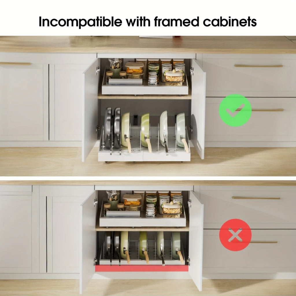 Expandable Pull Out Cabinet Organizer with Divider Racks Y712028