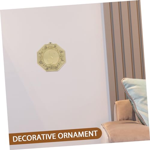 Brass Bagua Mirror Wall Hanging Chinese Decor O567221