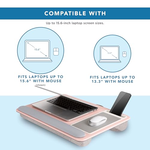 Lap Desk with Wrist Rest, Mouse Pad, and Phone Holder for 15.6 Inch Laptops P42843