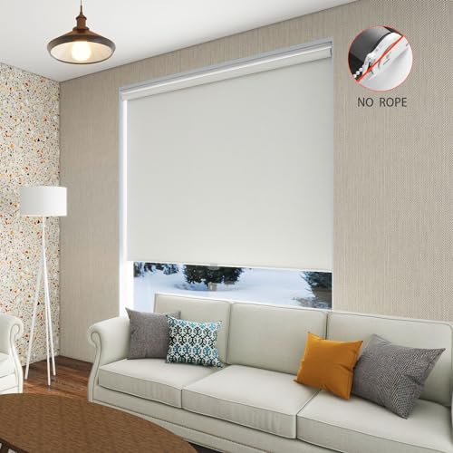 White Cordless Blackout Roller Blind for Windows F9164