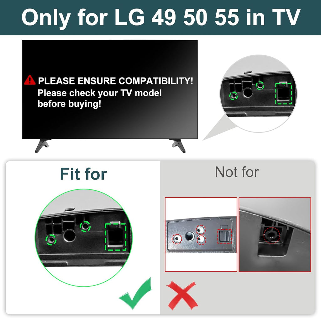 TV Legs Replacement Base for 49 50 55 Inch TV Stand with Screws E5950