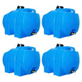 35 Gallon Utility Water Tank with Large Cap for Easy Filling, 3/4 Inch Brass Spigot, 2 Built in Strapping Points and 2 Handles, Blue