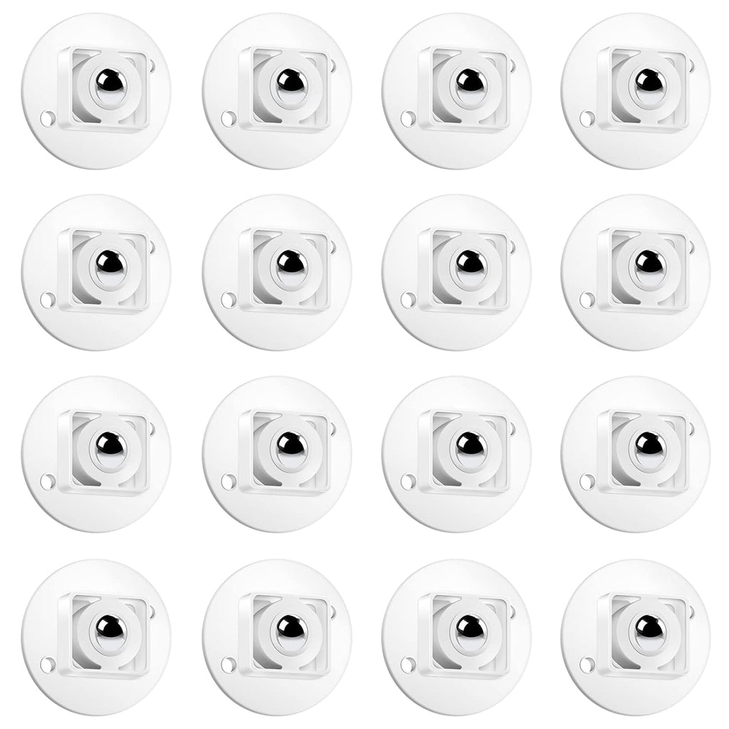 Self Adhesive Caster Wheels, Senbos Mini Swivel Wheels Stainless Steel Paste Universal Wheel 360 Degree Rotation Sticky Pulley for Bins Bottom Storage Box Furniture Trash Can (16 Pcs)