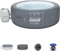 Bestway Coleman Palm Springs 4 to 6 Person EnergySense Smart AirJet Plus Inflatable Hot Tub Outdoor Spa with 140 AirJets and Insulated Cover