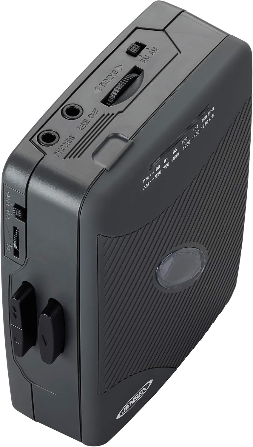 Portable Cassette Player with AM/FM Radio, Detachable Belt Clip, Stereo Earbuds A354879