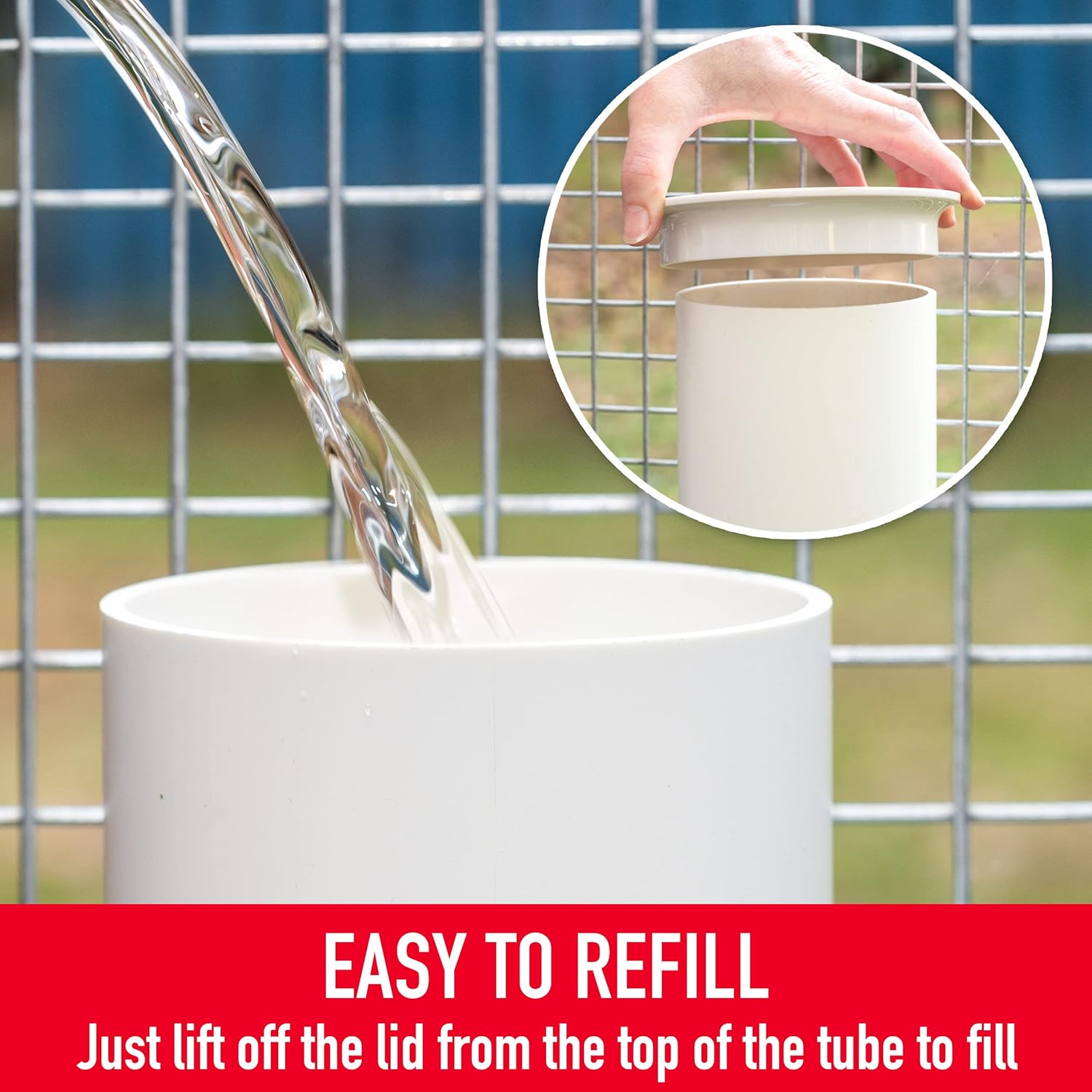 1 Gallon Automatic Chicken Waterer with Gravity-Feed Cup for Indoor and Outdoor Poultry S3919