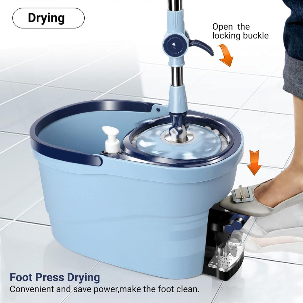 Spin Mop and Bucket with Wringer and Foot Pedal T533660