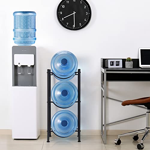 3 Tier Water Bottle Jug Storage Rack, Detachable, Black V62474
