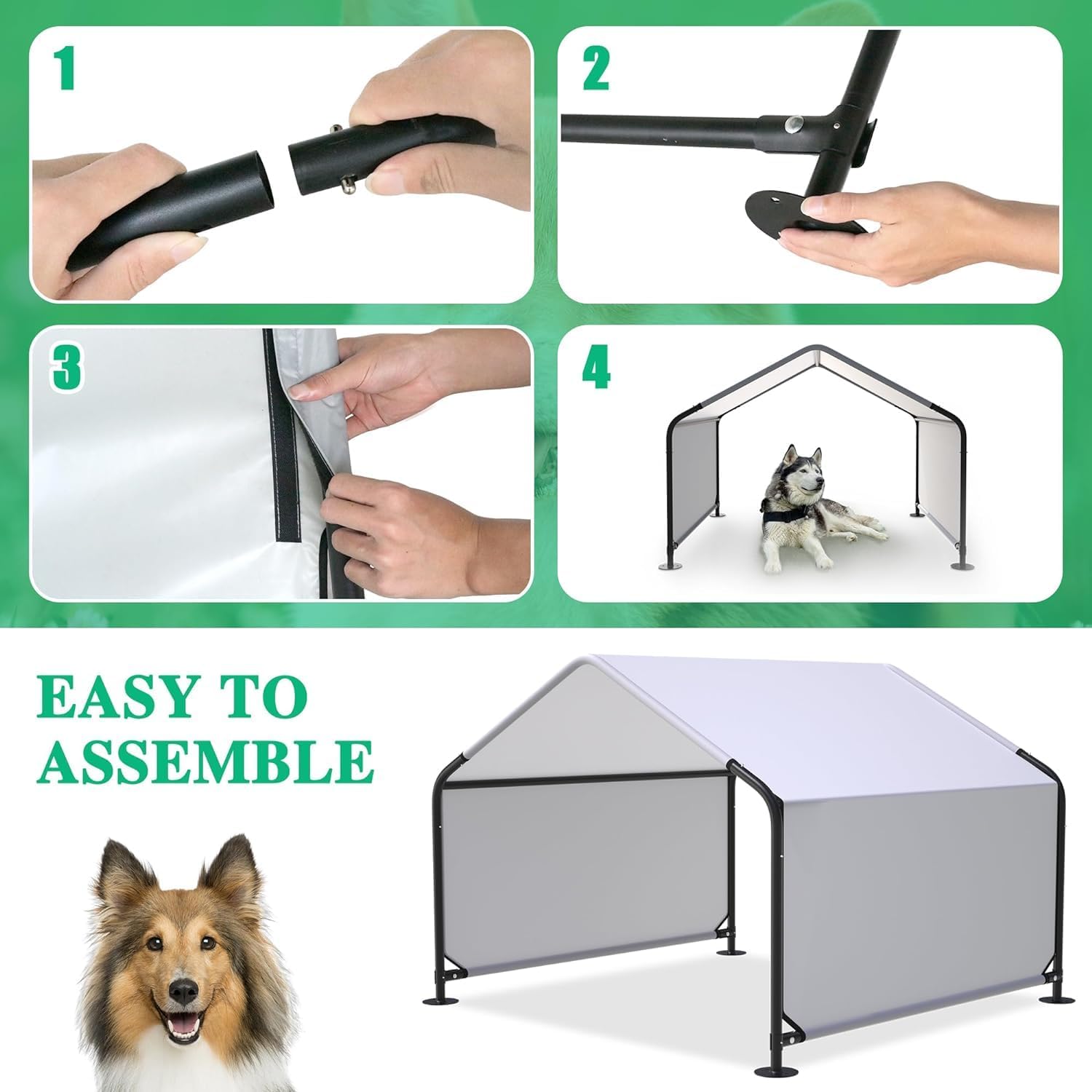 Dog Shade Shelter Outdoor Tent for Medium/Large Dogs Q397