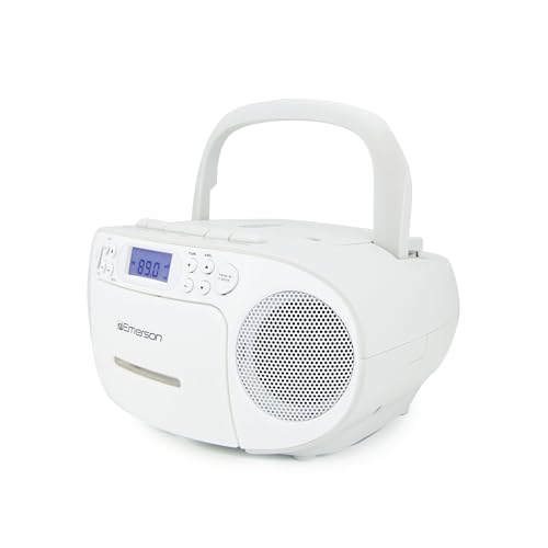 Portable CD/Cassette Boombox with AM/FM Radio, Black V4336