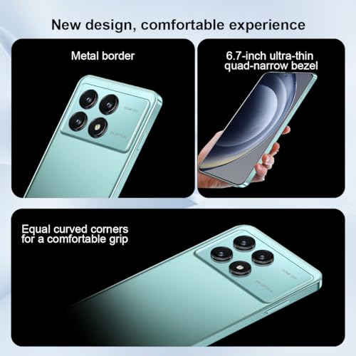 Unlocked 5G Smartphone 8GB+256GB 6.7" HD Screen 50MP Camera 6200mAh Dual SIM N102