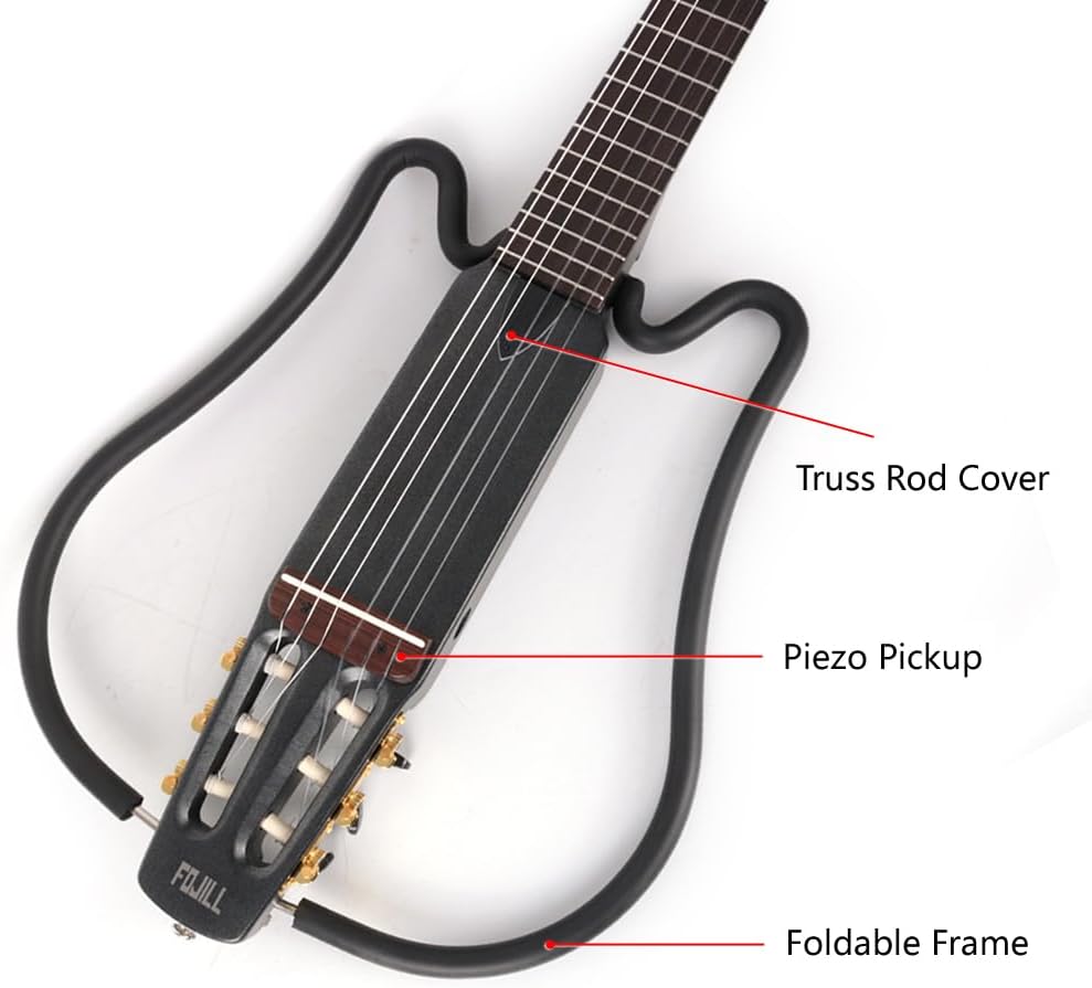 Headless Silent Electric Classical Guitar with Gig Bag Q584748