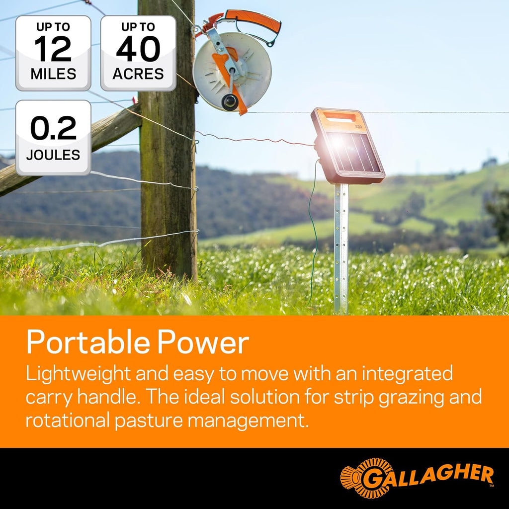 Solar Electric Fence Charger for Livestock and Gardens S6536
