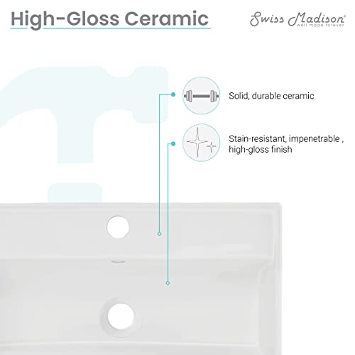 Wall-Mount Bathroom Sink with Silver Towel Bar Z89917