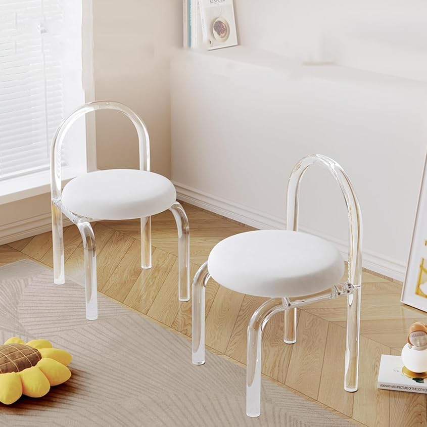Acrylic Transparent Dining Chair, Grey J687