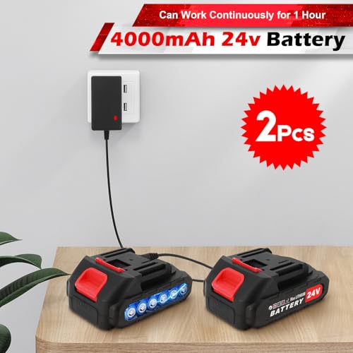 Cordless Electric Leaf Blower with 2 Batteries and Charger, 2-in-1 Blower and Vacuum P512313