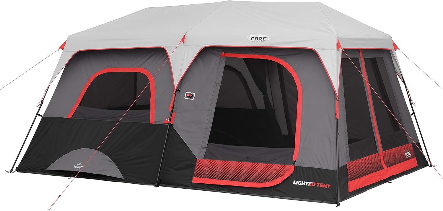 CORE 10 Person Lighted Instant Cabin Tent