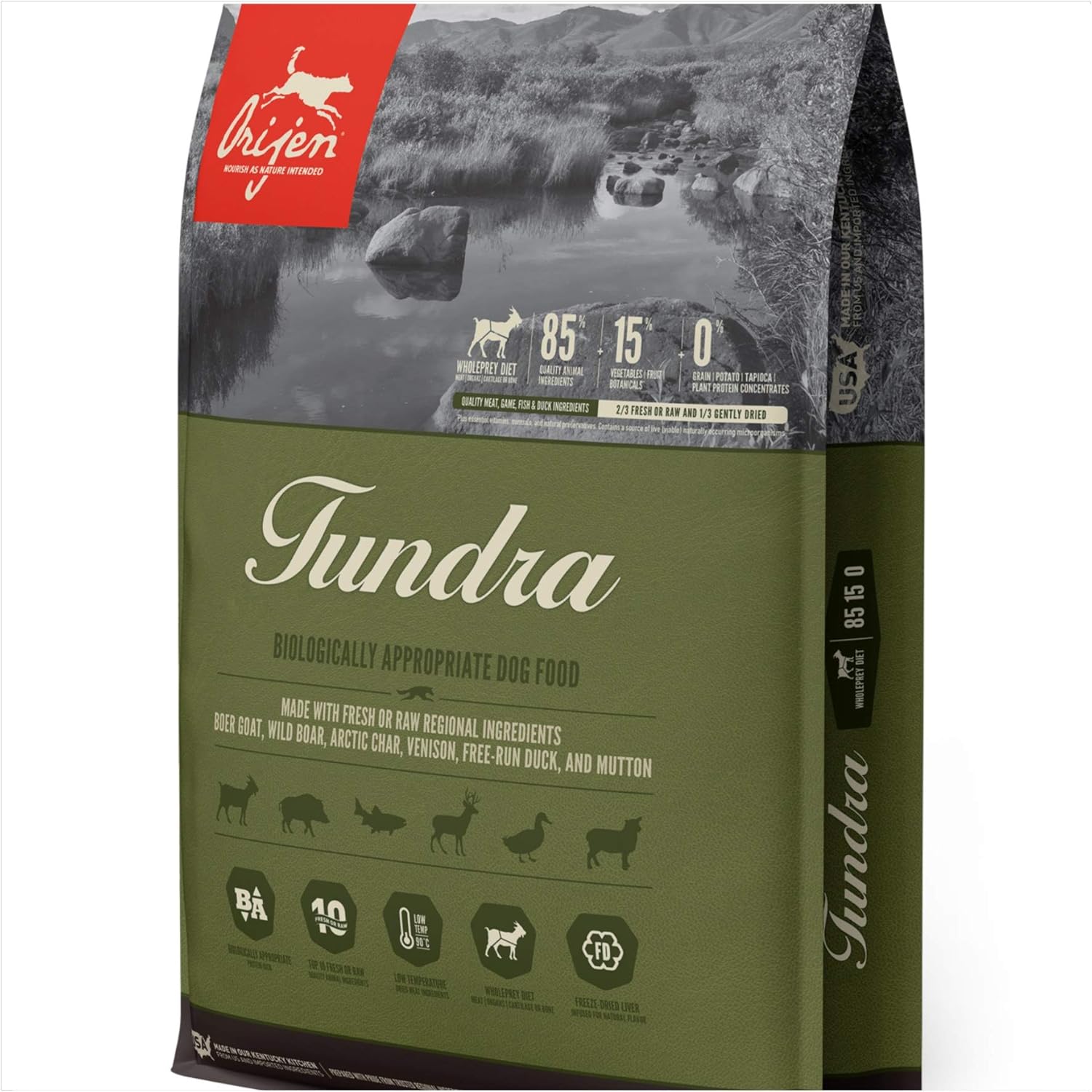 Orijen Tundra Dog 25 Lbs Goat Venison Bison
