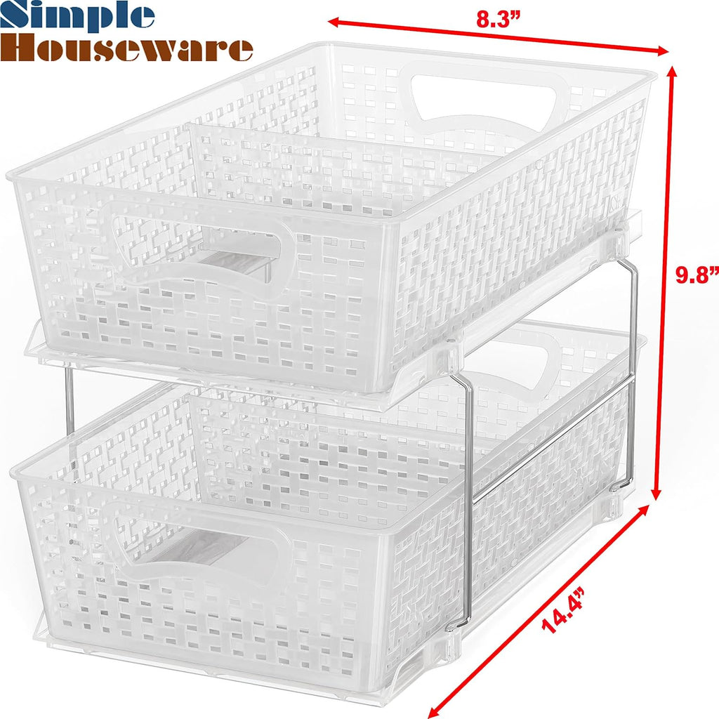 Bathroom Organizer Tray with Pull-Out Sliding Drawer P536731